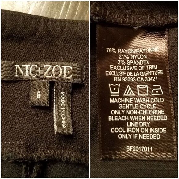 Nic + Zoe Crop Wonderstretch Pant w/ Zip Detail 8 - Picture 7 of 8